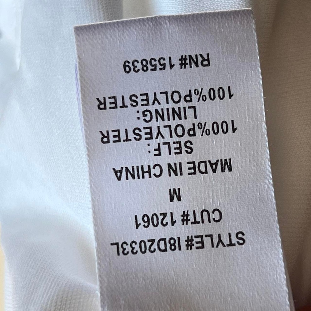 Olia White Satin Cowl Neck Mini Dress Tie Shoulder Back Detail Size M - Picture 8 of 8